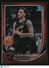 Jaylon Tyson 2025-26 Bowman Chrome Reptilian Orange Refractor #BCV-173 #/25