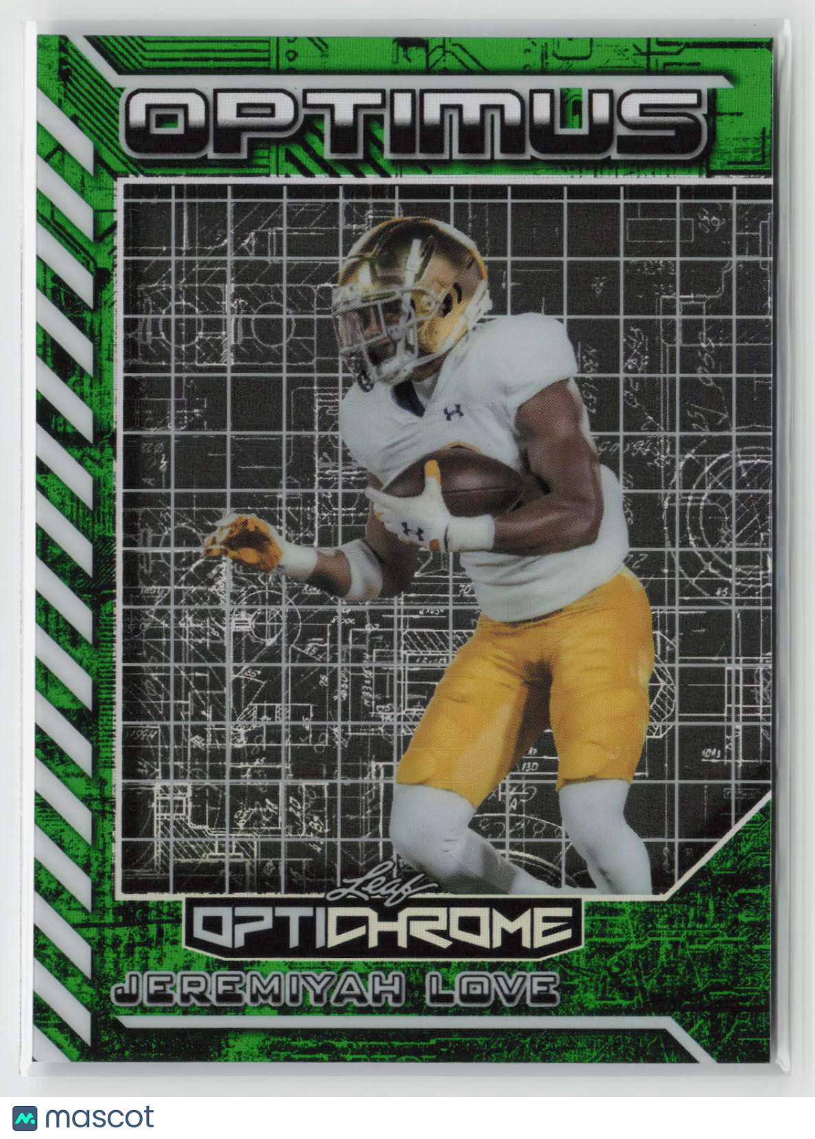 Jeremiyah Love 2025 Leaf Optichrome Optimus Prismatic Green #OB-28 #/1