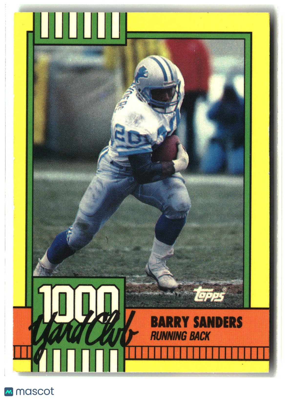 Barry Sanders 1990 Topps 1000 Yard Club #3