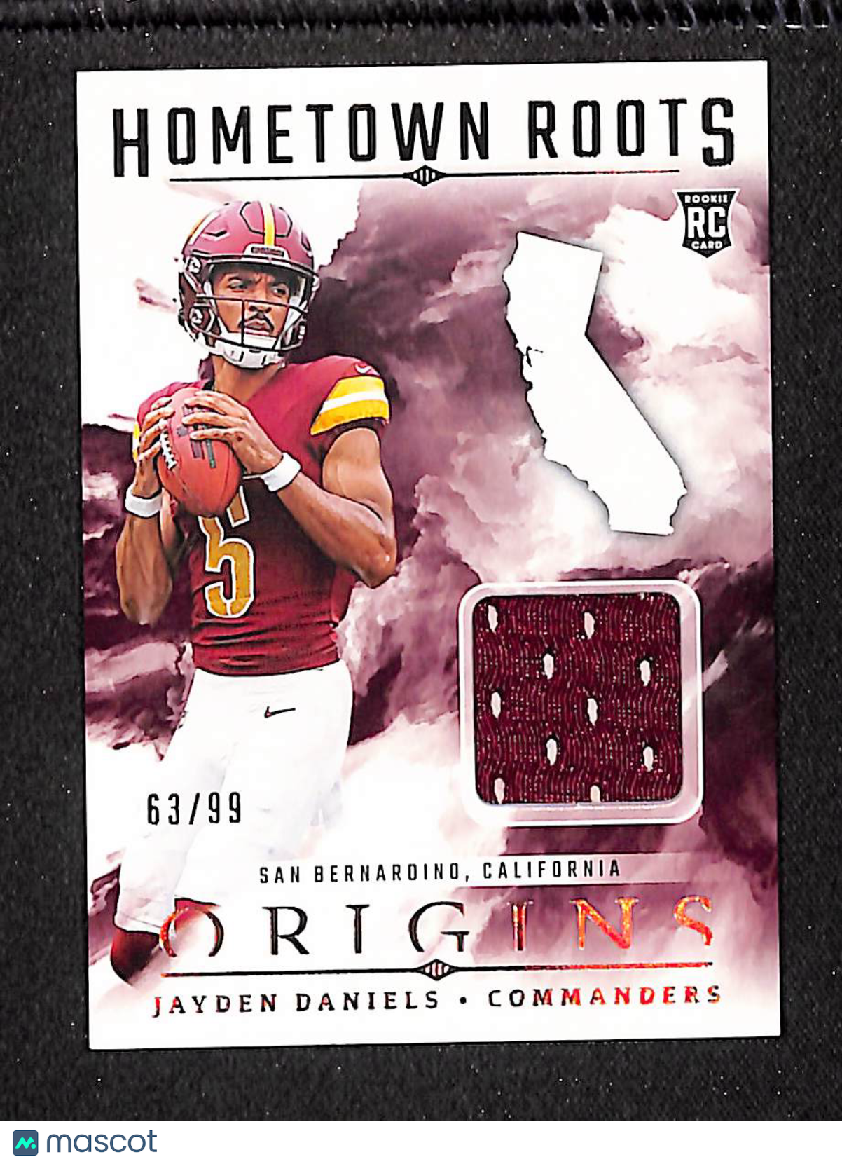Jayden Daniels 2024 Panini Origins Hometown Roots #HRO-JDA #/99