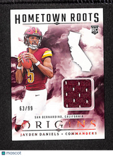 Jayden Daniels 2024 Panini Origins Hometown Roots #HRO-JDA #/99
