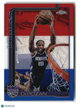 DeMar DeRozan 2025-26 Topps Chrome Update Red White and Blue Refractor #62