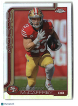 Christian McCaffrey 2025 Topps Chrome Refractor #263