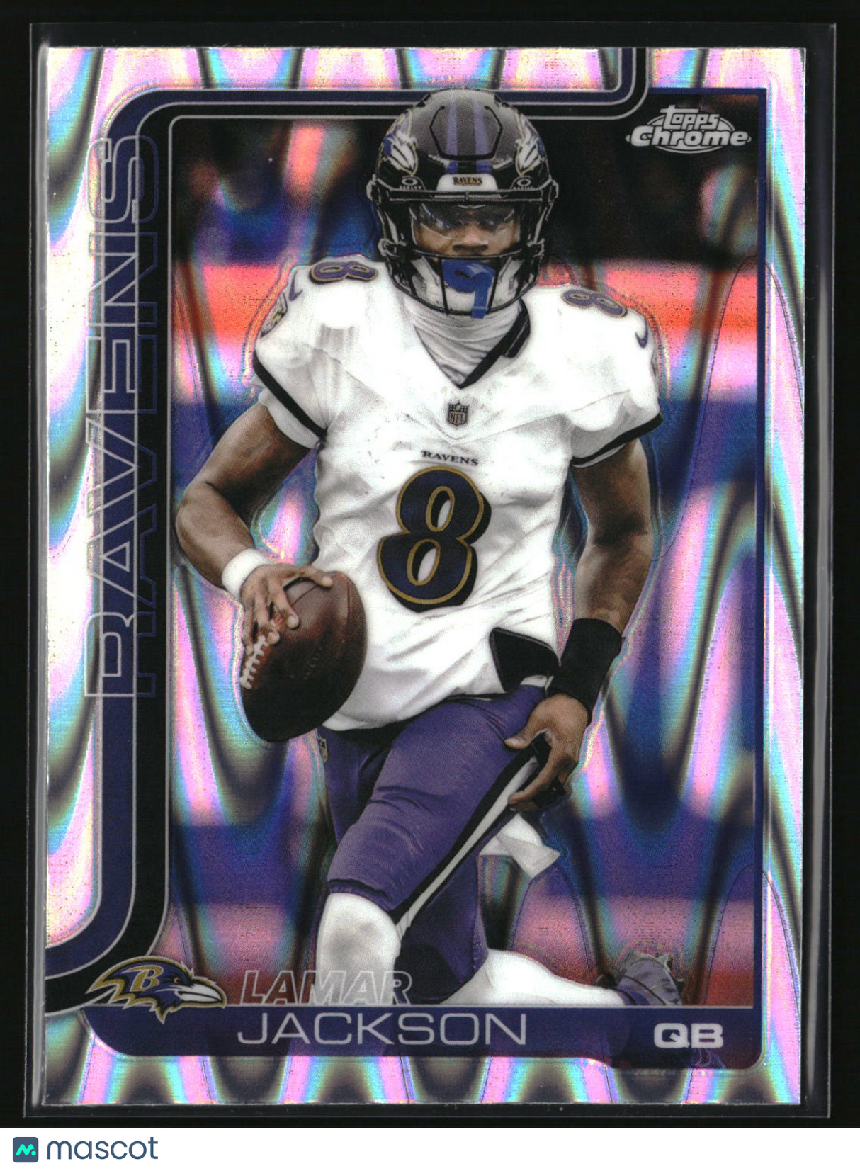 Lamar Jackson 2025 Topps Chrome Ray Wave Refractor #24