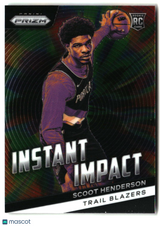 Scoot Henderson 2023-24 Panini Prizm Instant Impact #9