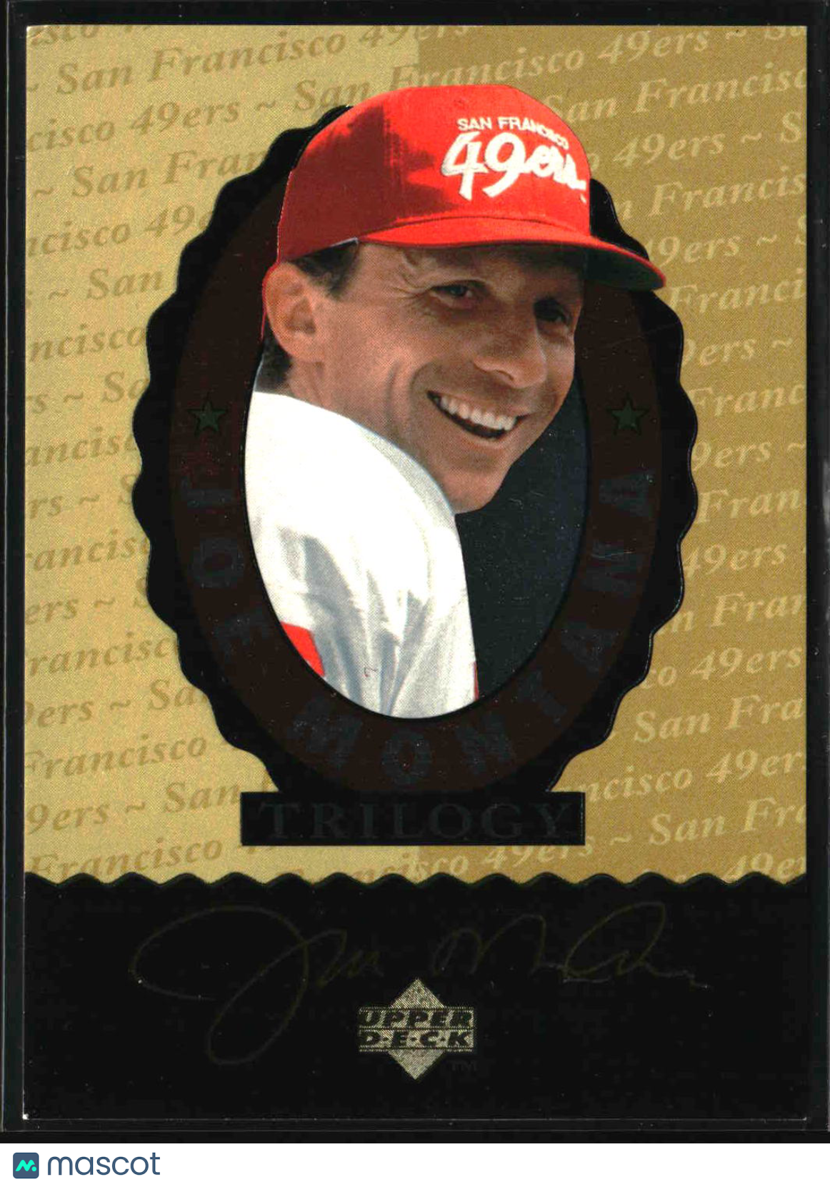 Upper Deck Header / Checklist 1995 Upper Deck Joe Montana Trilogy #NNO