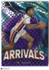 Marcus Sasser 2023-24 Finest Arrivals Purple Checkerboard Refractors #A-25 #/125