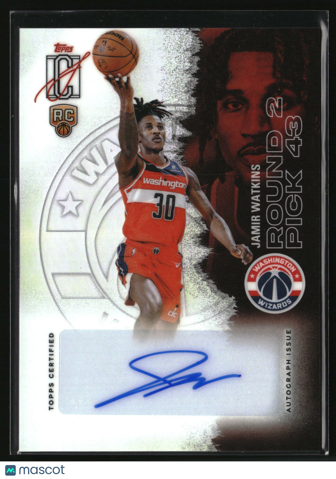 Jamir Watkins 2025-26 Topps Signature Class Rookie Chrome Autographs #RCC-JW