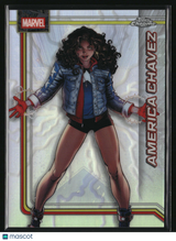 America Chavez 2026 Topps Chrome Marvel Comics Storm's Lightning Refractor #5