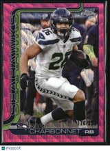 Zach Charbonnet 2025 Topps Chrome Pink Wave Refractor #279 #/250