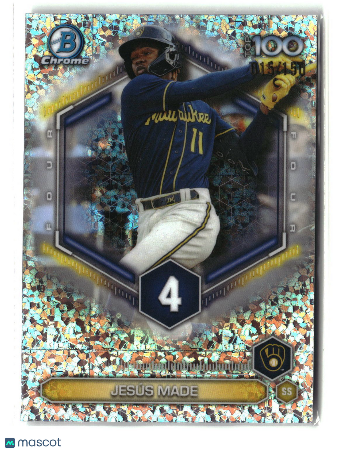 Jesús Made 2026 Bowman Bowman Scouts' Top 100 Mini-Diamond Refractors #BTP-4