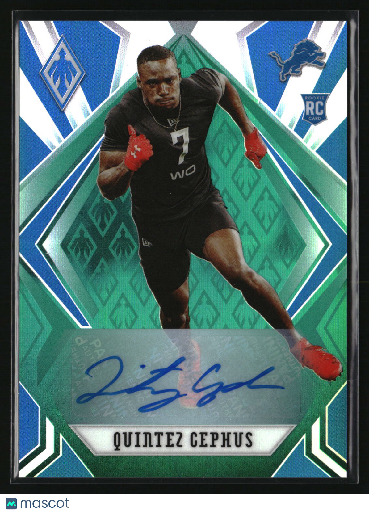 Quintez Cephus 2020 Panini Phoenix Rookie Autographs Green #175 #/10