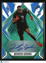 Quintez Cephus 2020 Panini Phoenix Rookie Autographs Green #175 #/10