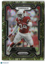Jalen Thompson 2023 Panini Prizm Forest Camo #8 #/15