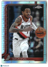 Anfernee Simons 2025-26 Topps Chrome Prism Refractor #122