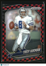 Troy Aikman 2025 Panini Prizm Black and Red Checker #179