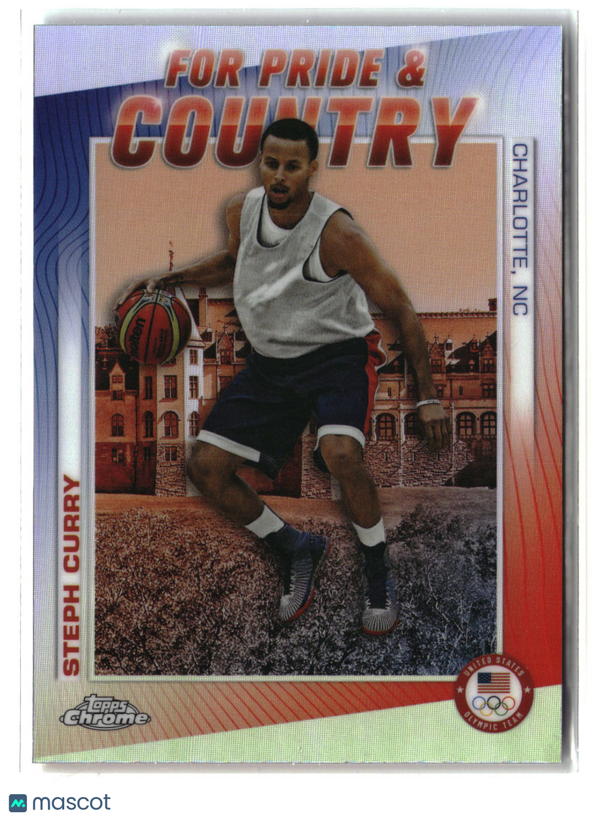 Stephen Curry 2024 Topps Chrome U.S. Olympics & Paralympic Hopefuls For Pride and Country #PC-4