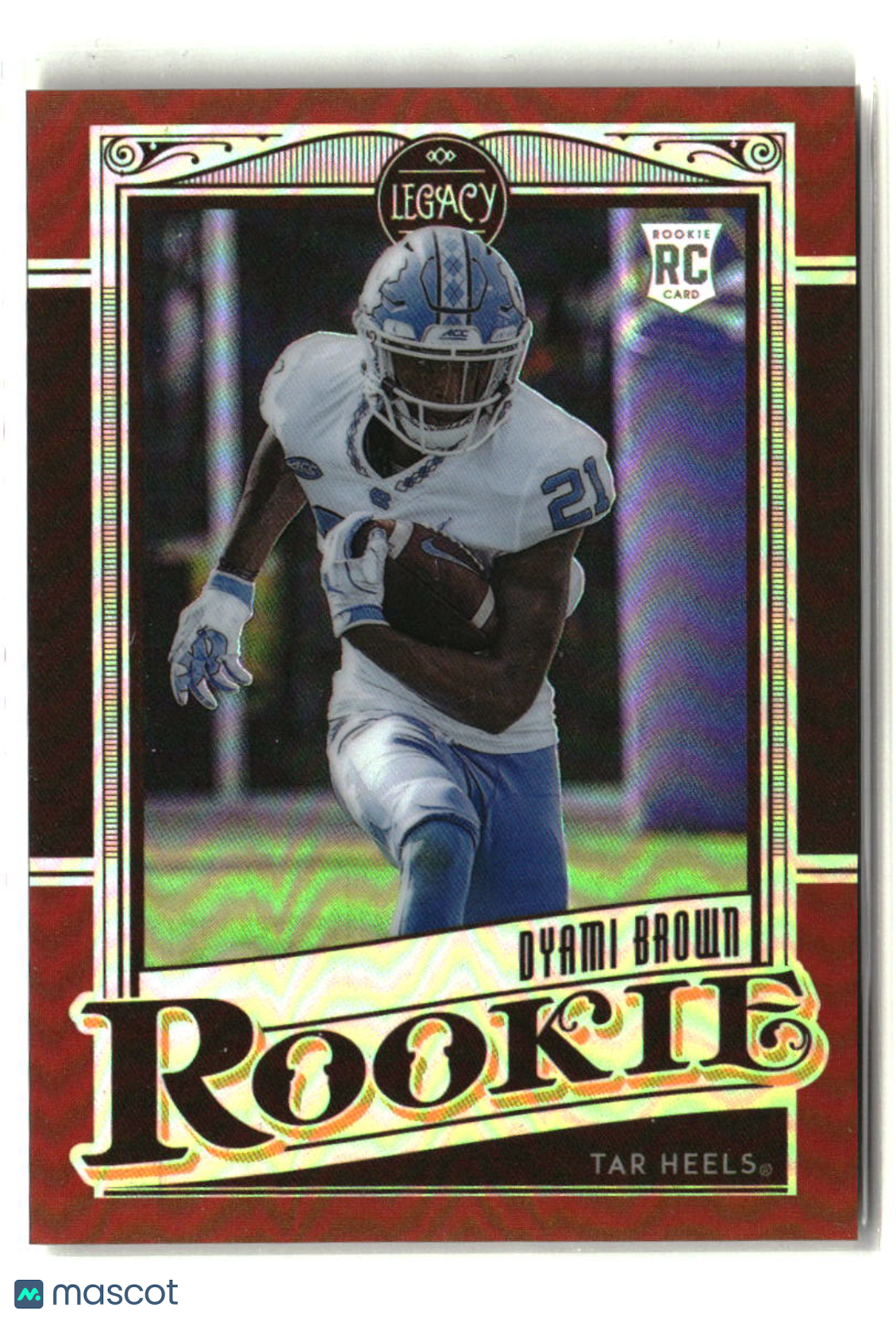 Dyami Brown 2021 Panini Legacy Rookies Premium Edition Ruby #196 #/50