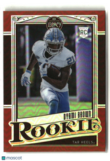 Dyami Brown 2021 Panini Legacy Rookies Premium Edition Ruby #196 #/50