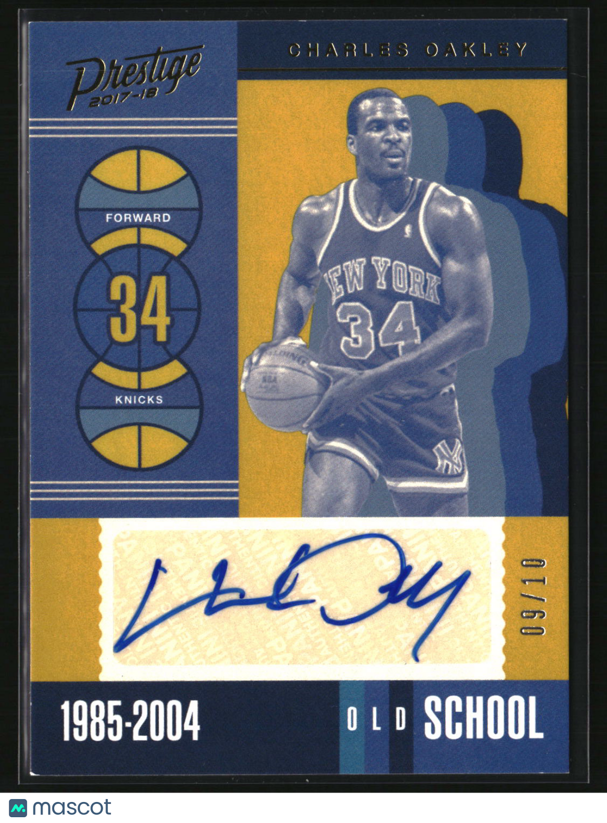 Charles Oakley 2017-18 Panini Prestige Old School Signatures Gold #OS-COL #/10