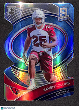 Zaven Collins 2021 Panini Spectra Neon Blue Die Cut #186 #/50