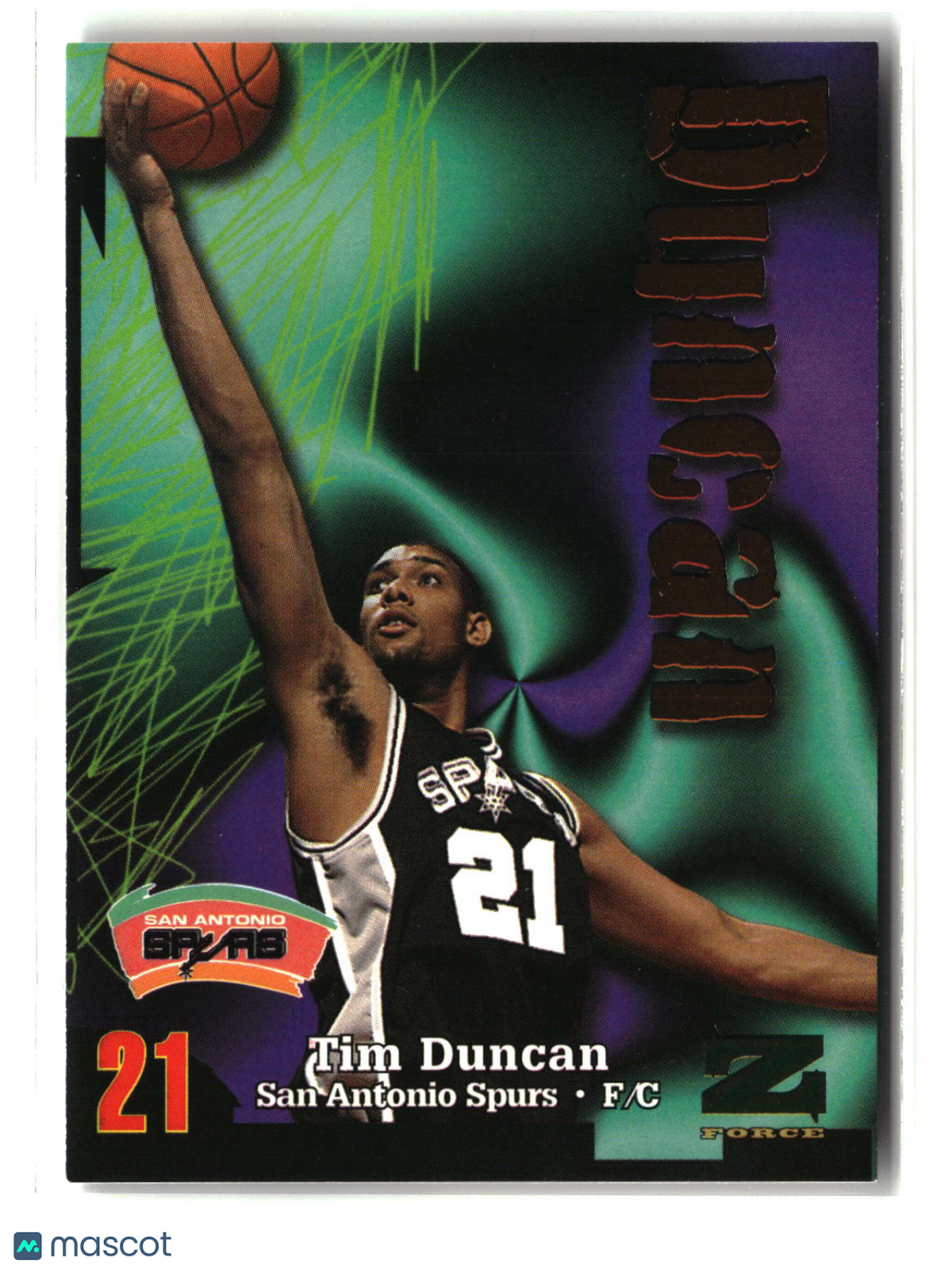 Tim Duncan 1997-98 SkyBox Z-Force #111