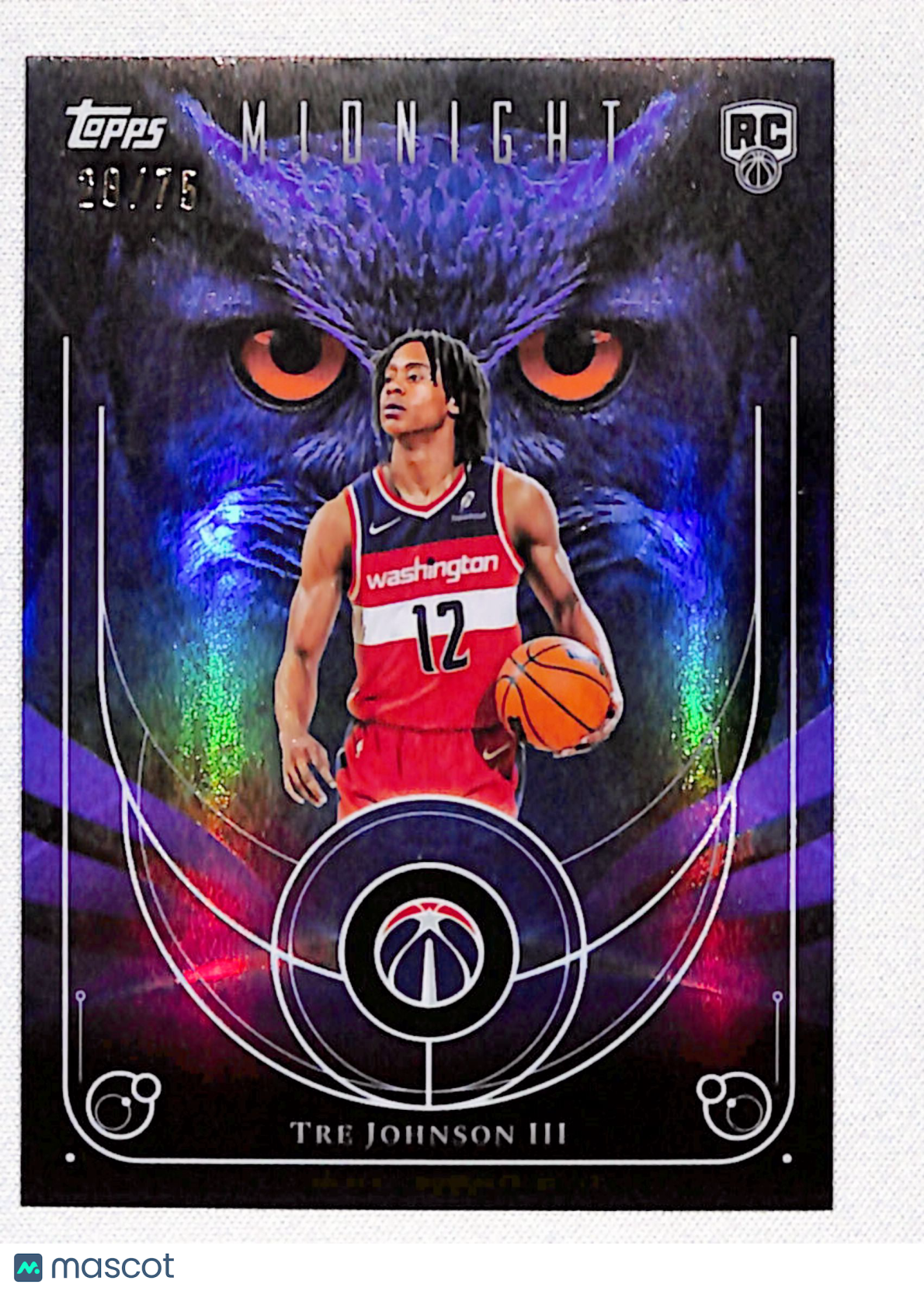 Tre Johnson III 2025-26 Topps Midnight Night Owls Dusk #NO-21 #/75