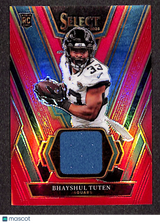 Bhayshul Tuten 2025 Panini Select Rookie Swatches Red #RSW-BTN