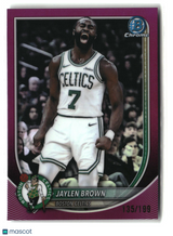 Jaylen Brown 2025-26 Bowman Chrome Fuchsia Refractors #BCV-57 #/199
