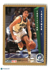 Christian Laettner 1992-93 Fleer NBA Rising Star Golden Magazine Perforated #NNO