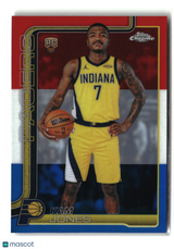 Kam Jones 2025-26 Topps Chrome Update Red White and Blue Refractor #189
