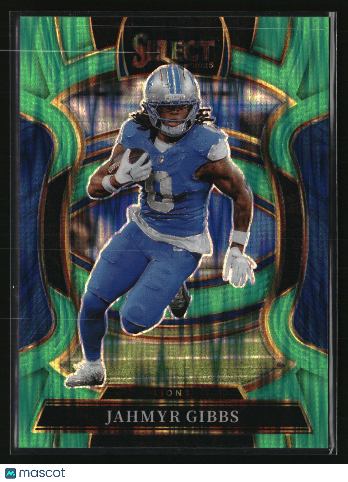 Jahmyr Gibbs 2025 Panini Select Neon Green Prizm Shock #71 #/699