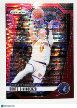 Donte DiVincenzo 2024-25 Panini Prizm Prizms Red Pulsar #51 #/75
