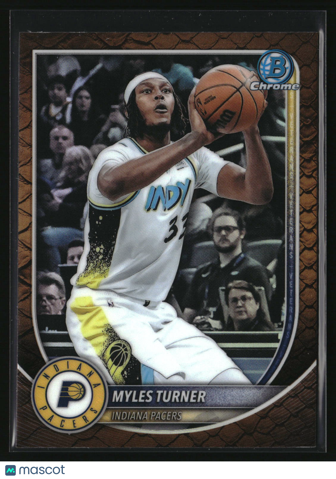 Myles Turner 2025-26 Bowman Chrome Reptilian Refractor #BCV-161