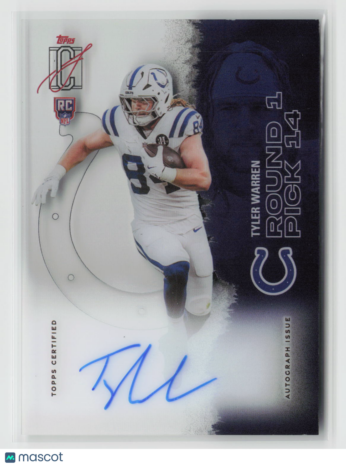Tyler Warren 2025 Signature Class Rookie Class Crystal Clear Autographs #RCCL-TW