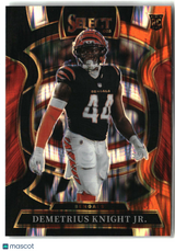 Demetrius Knight Jr. 2025 Panini Select Black and Orange Prizm Shock #58