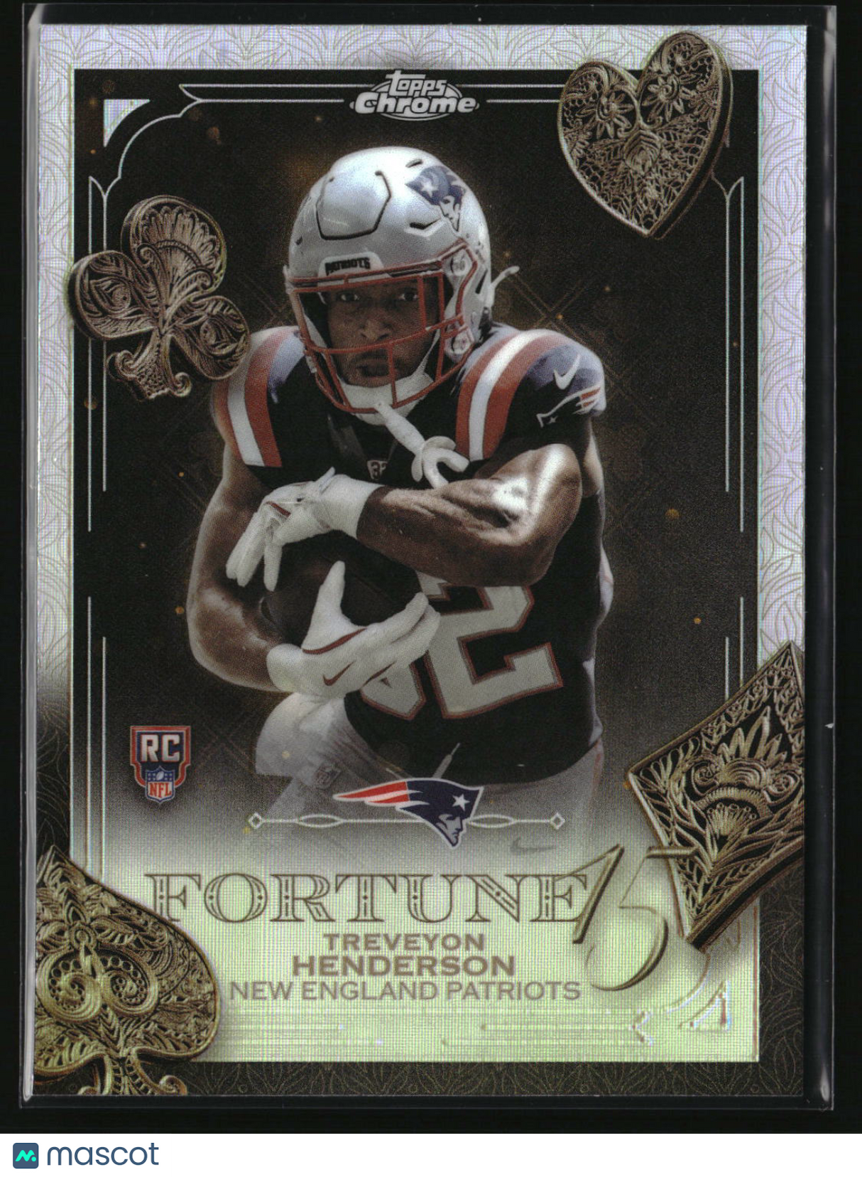 TreVeyon Henderson 2025 Topps Chrome Fortune 15 Refractor #F15-26