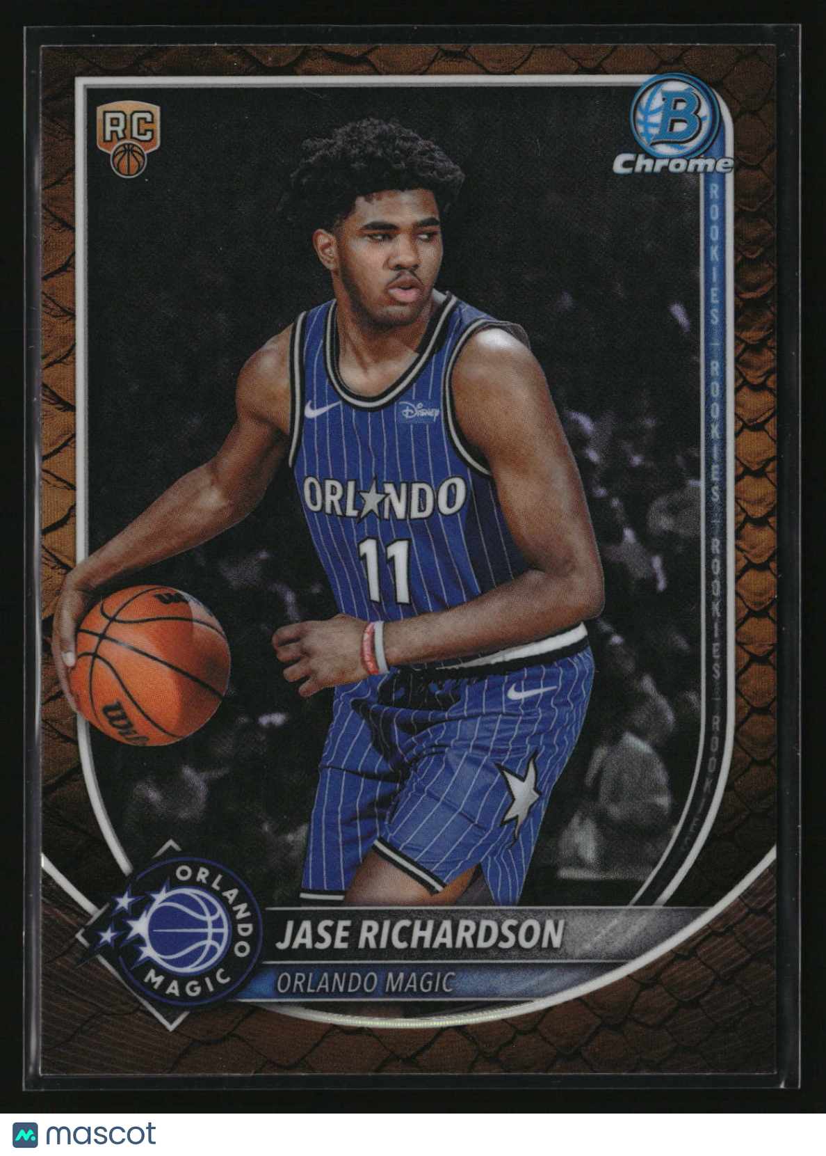 Jase Richardson 2025-26 Bowman Chrome Reptilian Refractor #BCV-25