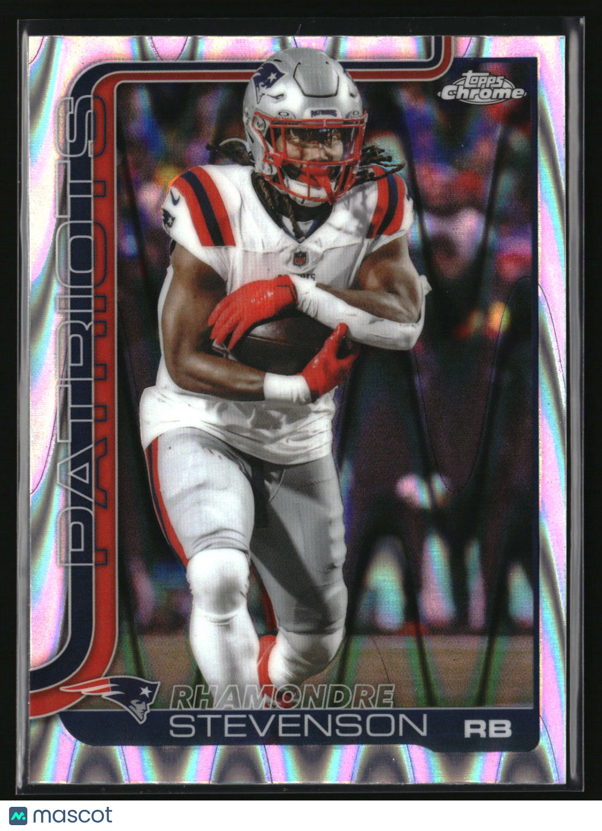 Rhamondre Stevenson 2025 Topps Chrome Ray Wave Refractor #210