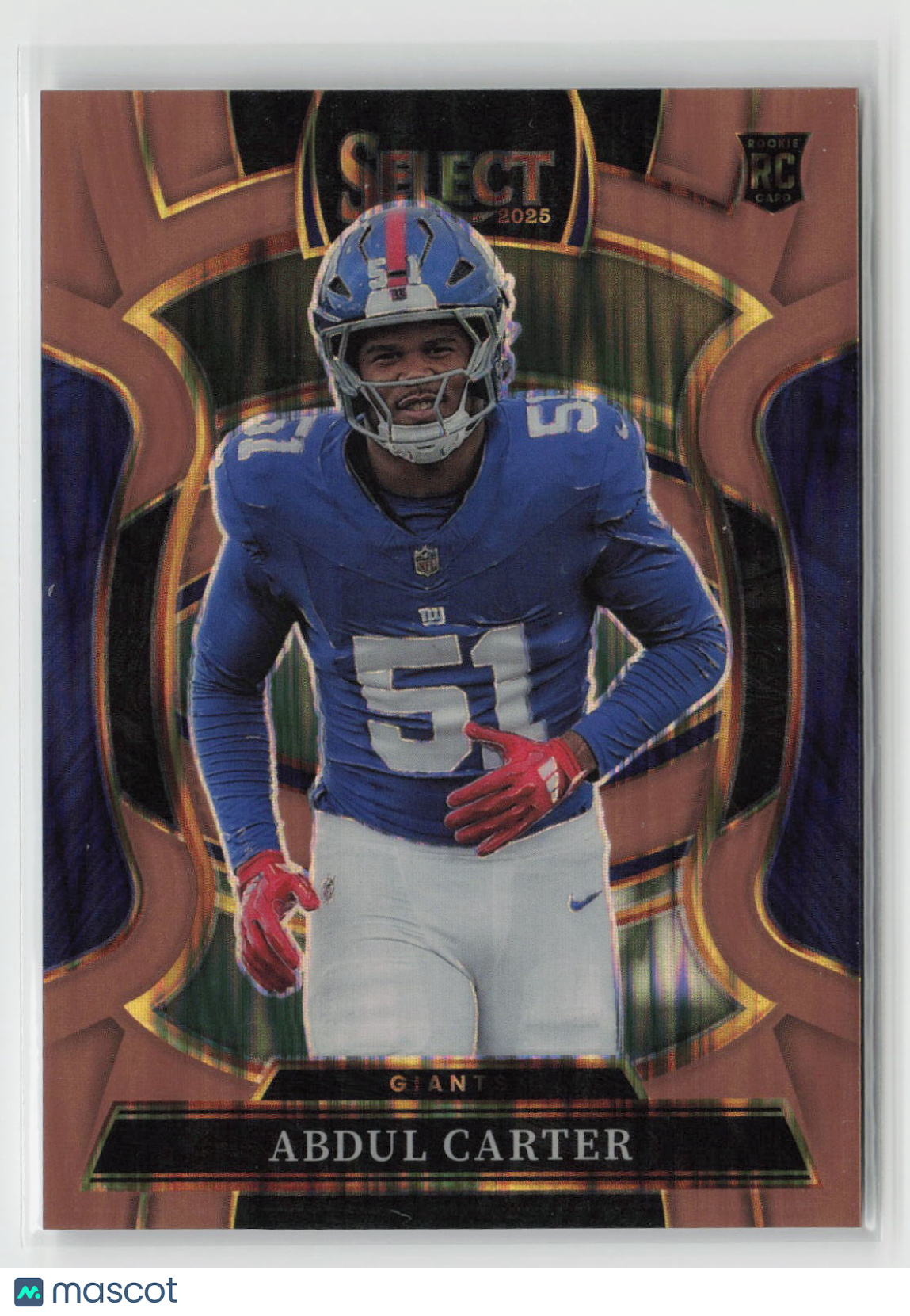 Abdul Carter 2025 Panini Select Copper Prizm Shock #95