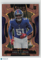 Abdul Carter 2025 Panini Select Copper Prizm Shock #95