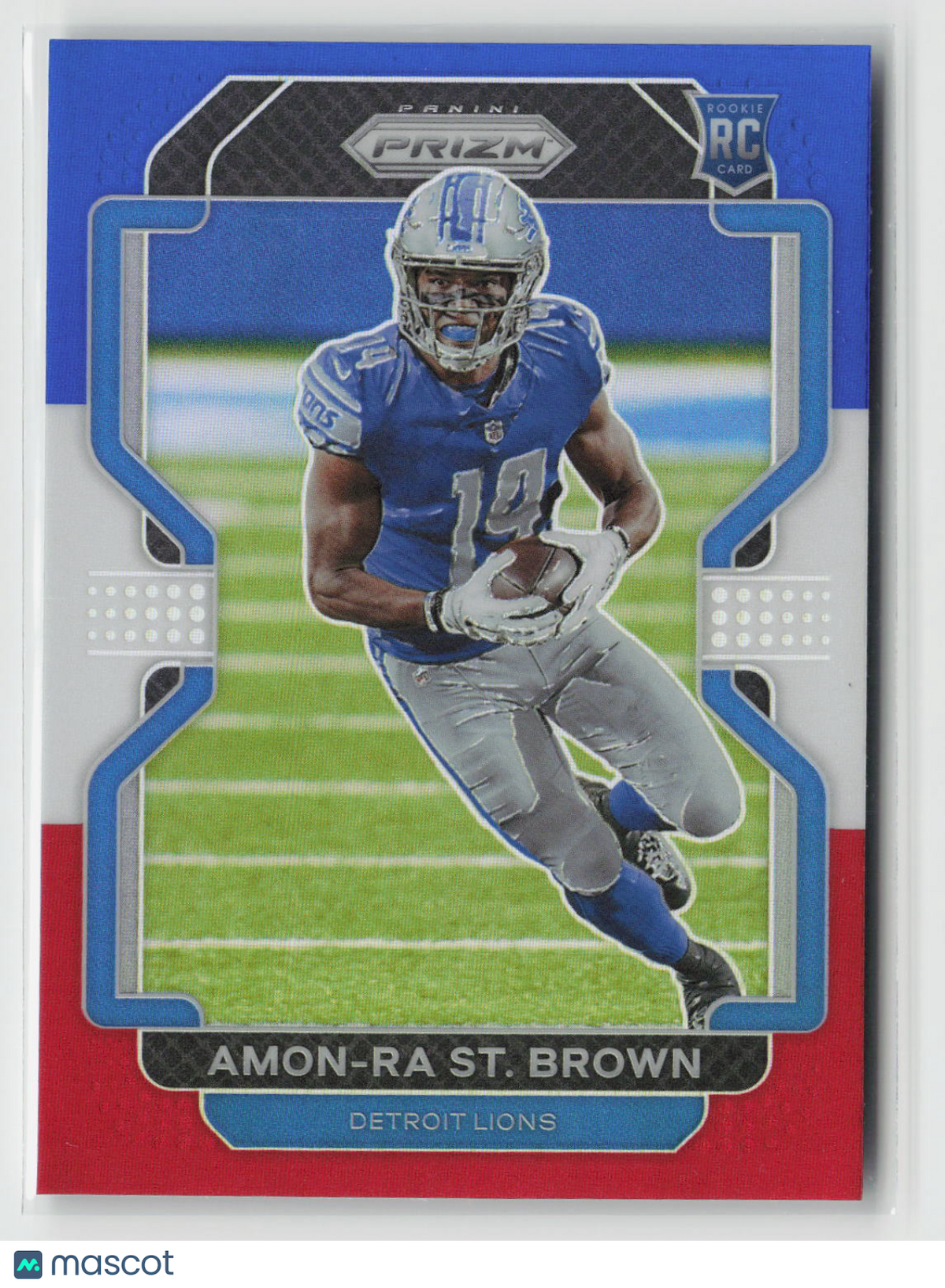Amon-Ra St. Brown 2021 Panini Prizm Red White and Blue #358