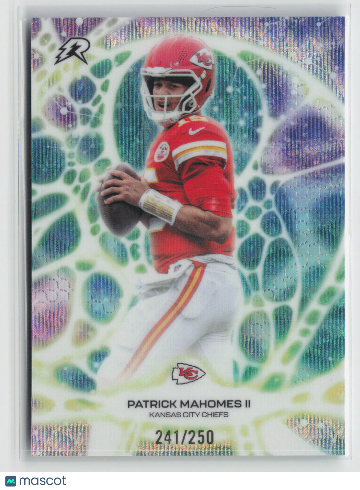 Patrick Mahomes II 2025 Topps Resurgence Protonyx Aqua Surge Refractor #PT-17