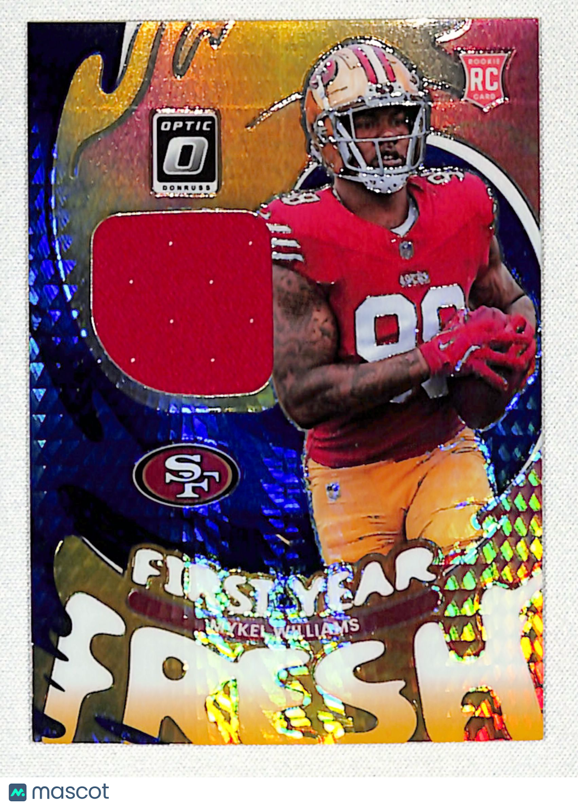 Mykel Williams 2025 Donruss Optic First Year Fresh Blue Hyper #FYFBH-MWS