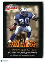 Barry Sanders 1997 Fleer Million Dollar Moments Game Cards #4