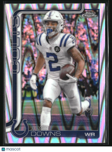 Josh Downs 2025 Topps Chrome Ray Wave Refractor #127