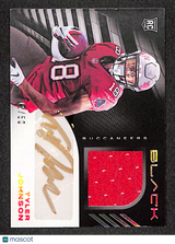 Tyler Johnson 2020 Panini Black Rookie Signature Materials Silver #RSM-TJO #/50