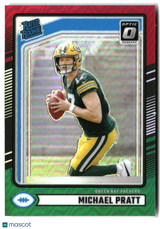 Michael Pratt 2024 Donruss Optic Rated Rookies Preview Red and Green #339