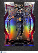 Jayden Daniels 2024 Panini Select Silver Prizm Die Cut #26