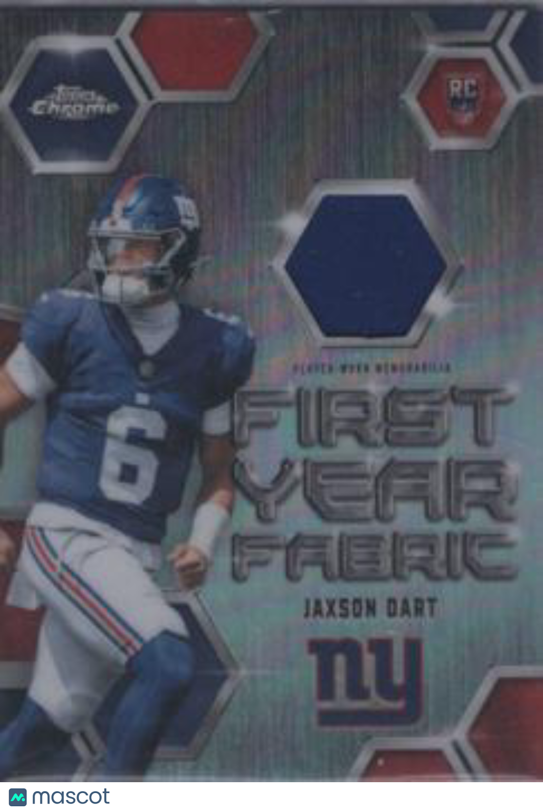 Jaxson Dart 2025 Topps Chrome First Year Fabric #FYF-JD